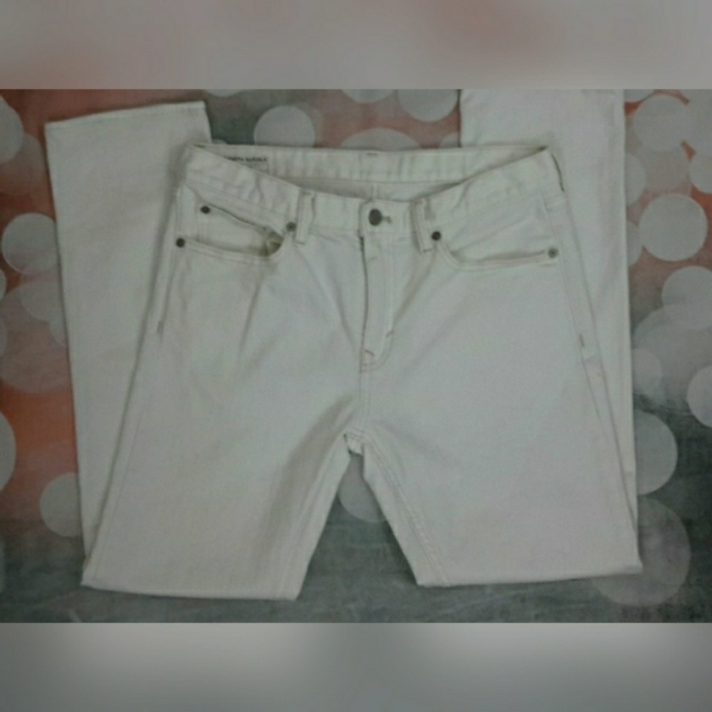 Banana republic white slim fit jeans